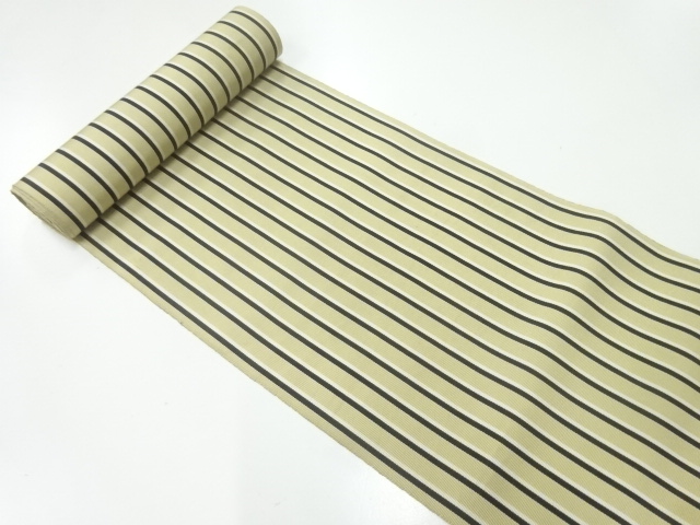 JAPANESE KIMONO / ANTIQUE BOLT FOR OBI / WOVEN STRIPE